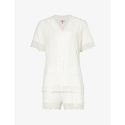  Eberjey Malou lace-trimmed stretch-modal pyjama set