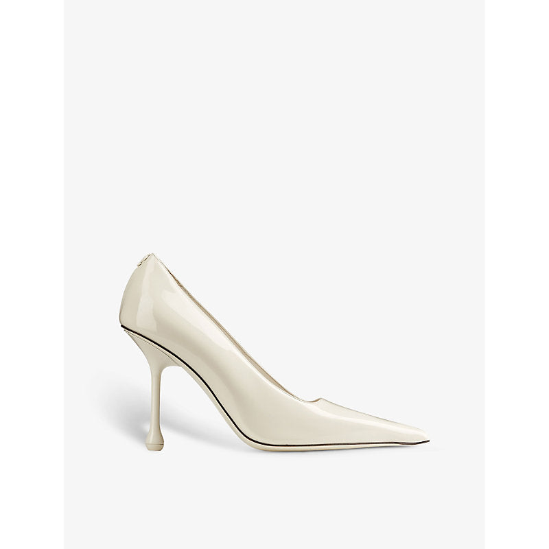 Jimmy Choo Ixia 95 pointed-toe patent-leather heeled courts