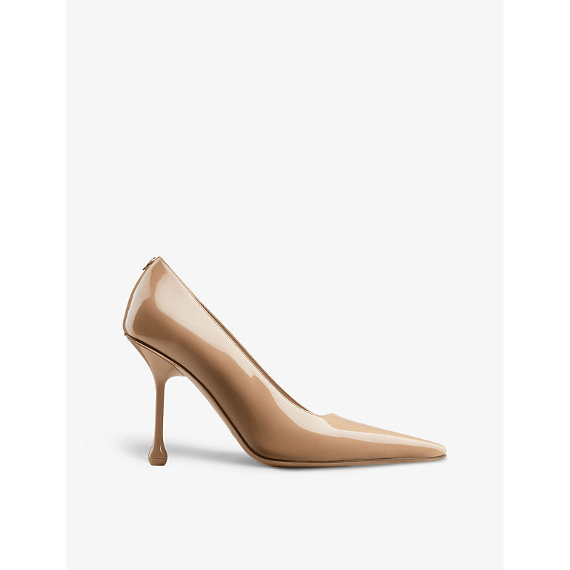 Jimmy Choo Ixia tonal-stitching leather heeled courts