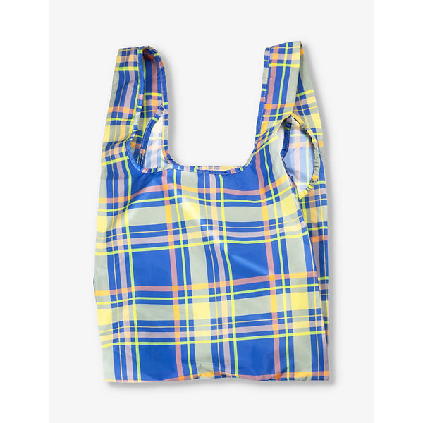 Kind Bag Madras check recycled plastic-bottles shopper bag | LYBSTORE