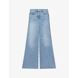  Reiss Ameria wide-leg mid-rise stretch-denim jeans