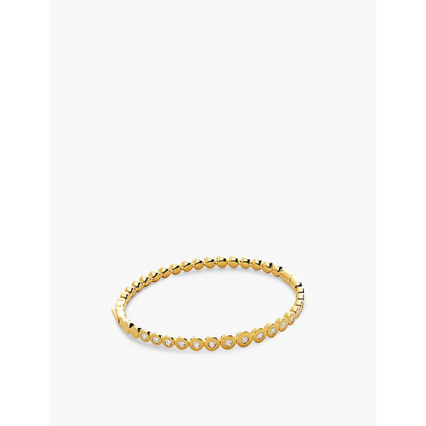 Monica Vinader Graduated lab-grown diamond and 18ct gold-vermeil bracelet