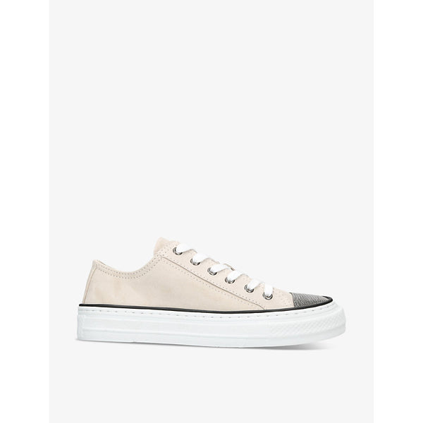 Brunello Cucinelli Monili toecap suede low-top trainers