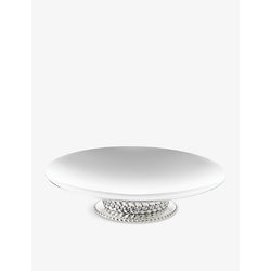 Christofle Textured-design circular silver-plated centre piece 9cm