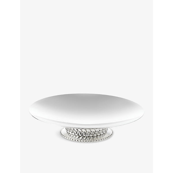 Christofle Textured-design circular silver-plated centre piece 9cm