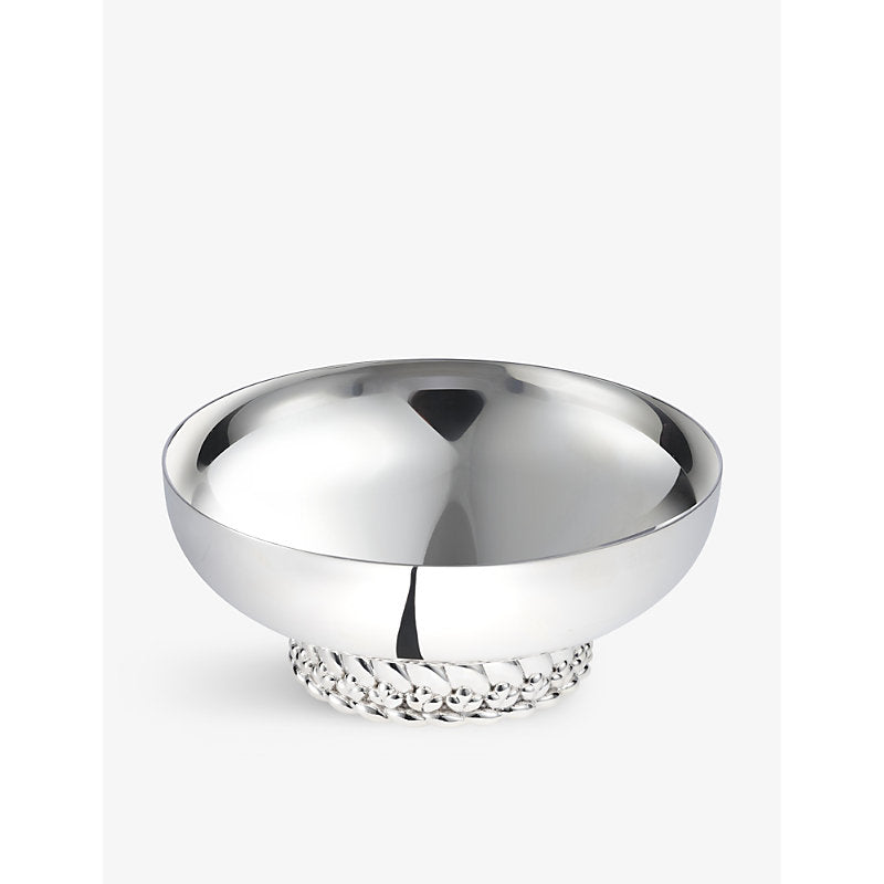 Christofle Babylone braided silver-plated bowl 9cm