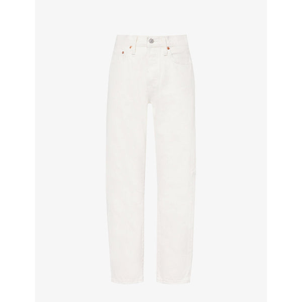 Levis 501 cropped straight-leg high-rise jeans