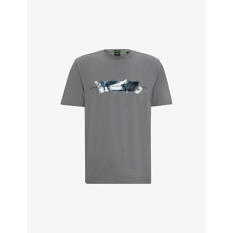  Boss Skate artwork-print relaxed-fit stretch cotton-blend T-shirt