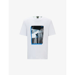  Boss Skate artwork-print relaxed-fit stretch cotton-blend T-shirt