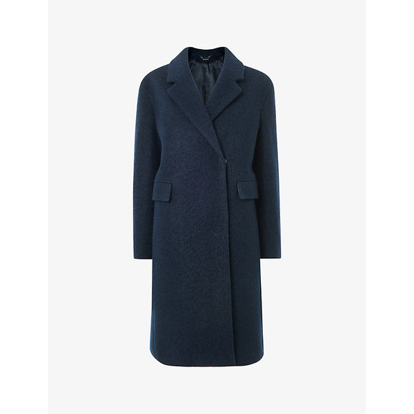 Whistles Fran relaxed-fit boucle-wool coat