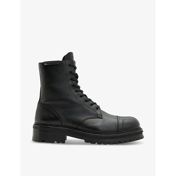 Allsaints Hank lace-up leather biker boots | Allsaints