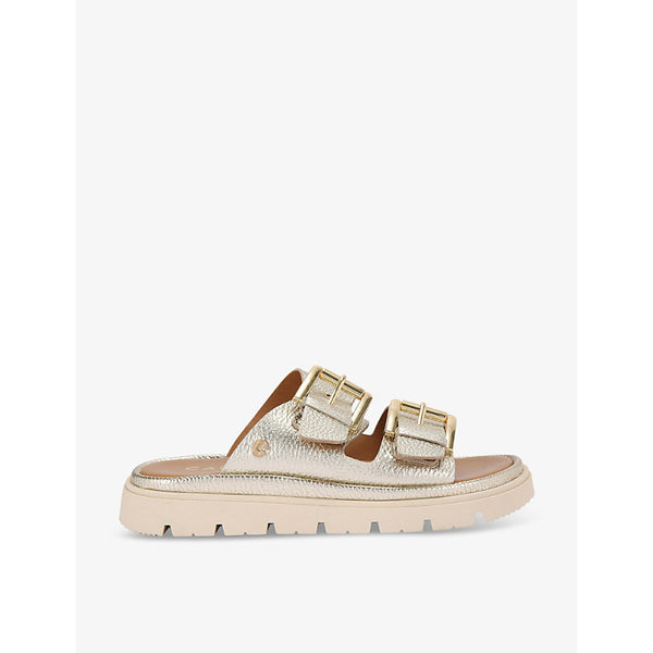 Carvela Comfort Pavilion buckle-strap metallic-leather sandals