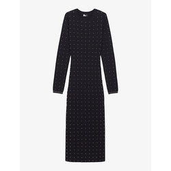  The Kooples Spike-embellishment stretch-woven midi dress