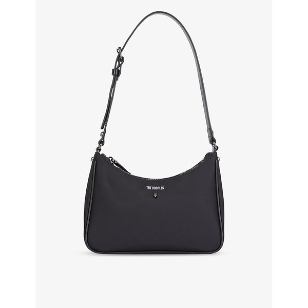 The Kooples Jade logo-badge skull nylon shoulder bag