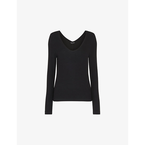 Whistles Ribbed jersey top