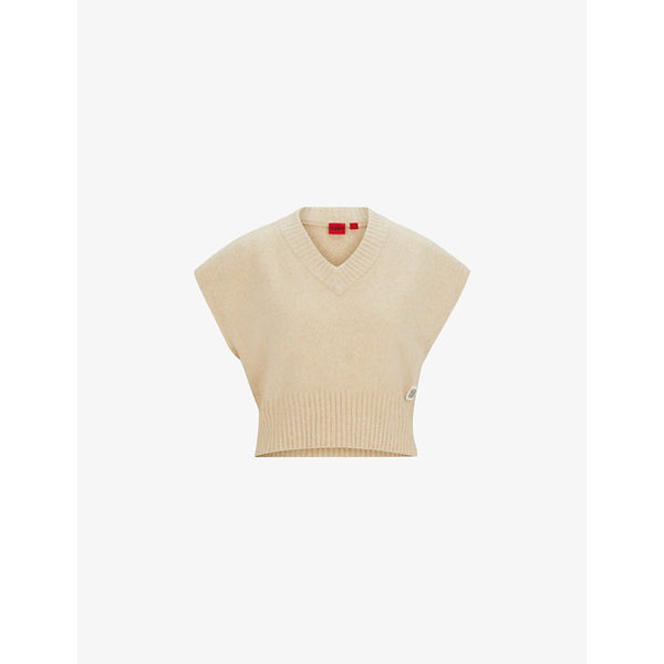 Hugo Relaxed-fit V-neck knitted top