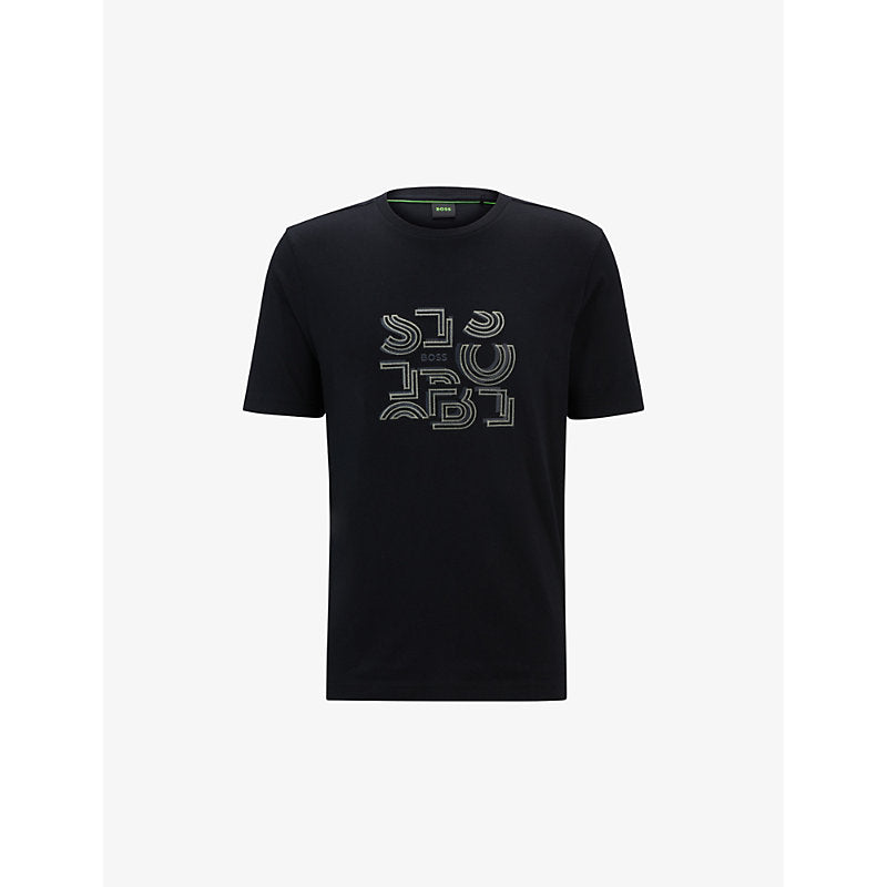  Boss Logo-print regular-fit cotton T-shirt