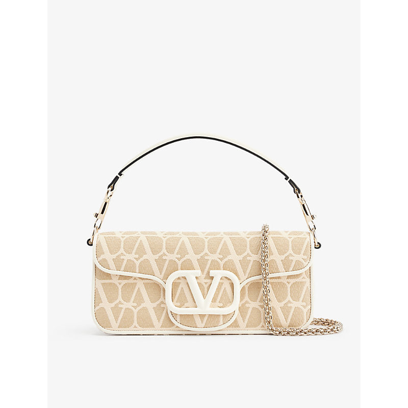  Valentino Garavani Locò VLOGO canvas shoulder bag