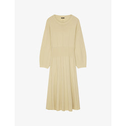 Joseph Pleated wool-blend midi dress | JOSEPH