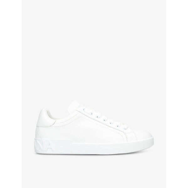  Dolce & Gabbana Portofino logo-embossed leather low-top trainers