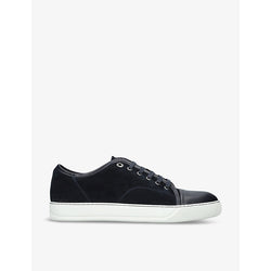 Lanvin Panelled suede low-top trainers