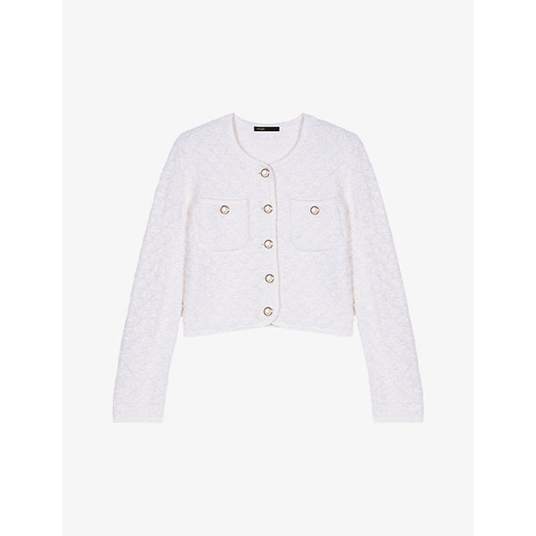  Maje Textured knitted cardigan