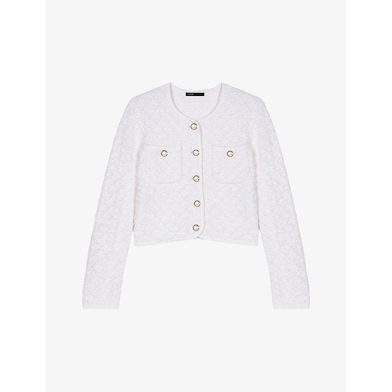  Maje Textured knitted cardigan