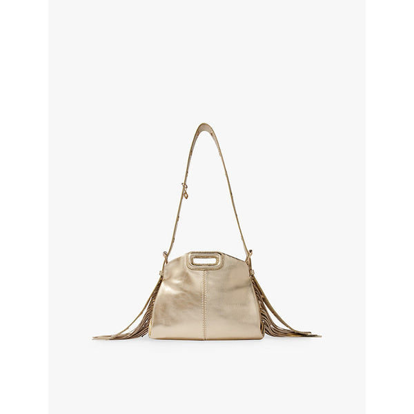 Maje Miss M Mini metallic-leather shoulder bag