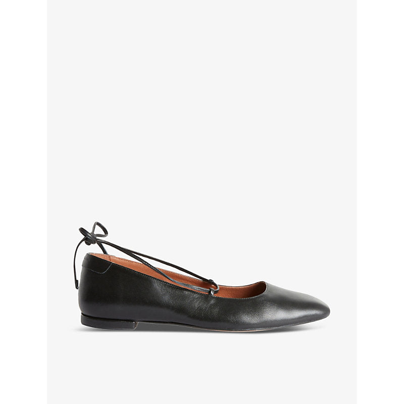  Claudie Pierlot Augustin pointed-toe leather ballet flats