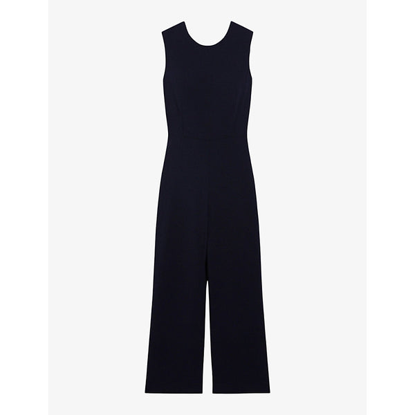  Claudie Pierlot Round-neck sleeveless regular-fit woven jumpsuit