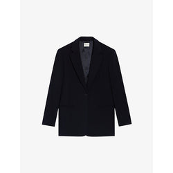  Claudie Pierlot Oversized single-breasted stretch-woven blazer