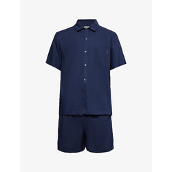  Calvin Klein Short-sleeved regular-fit woven pyjamas