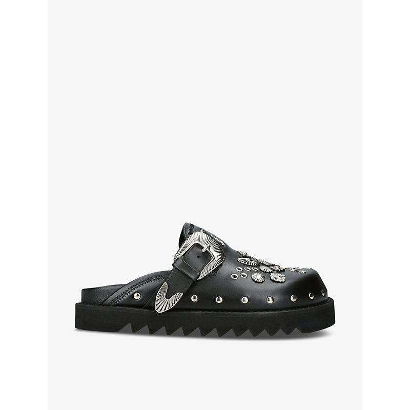  Toga Virilis Stud-embellished backless leather mules