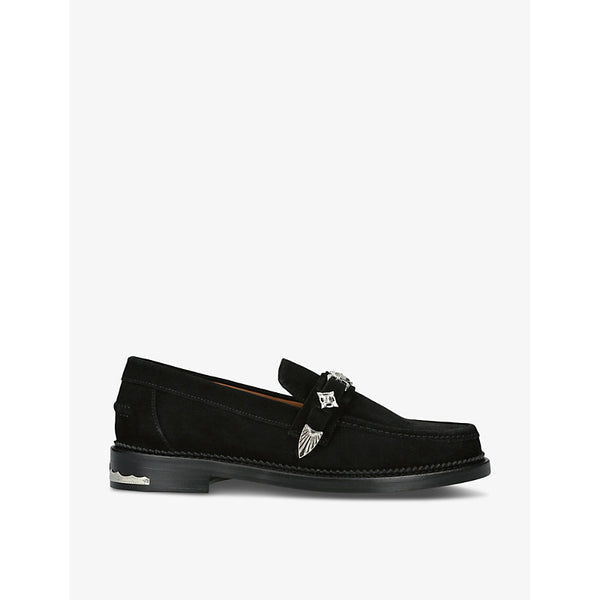  Toga Virilis Hardware-embellished suede loafers