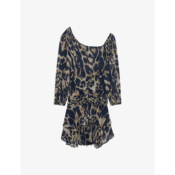 Iro Judithe leopard-print woven mini dress | IRO