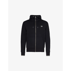  Fred Perry Logo-embroidered zip-up cotton-blend hoody