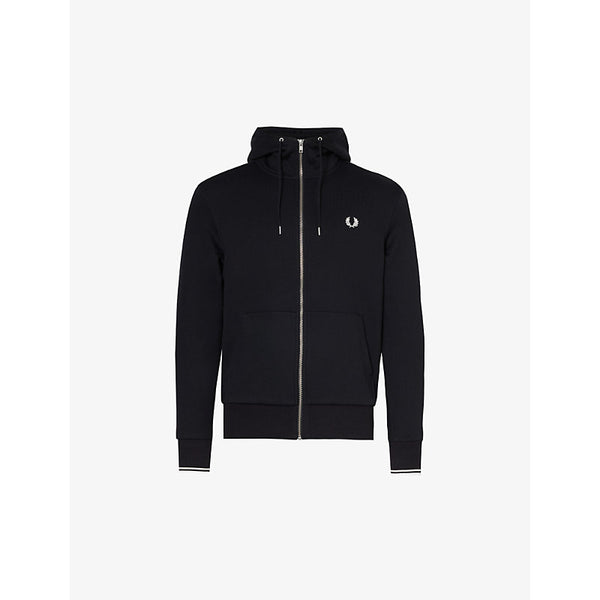  Fred Perry Logo-embroidered zip-up cotton-blend hoody