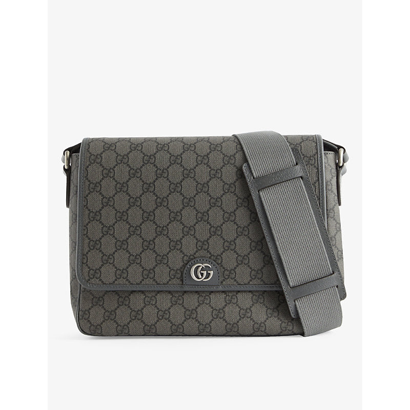  Gucci Monogram-pattern coated canvas cross-body bag