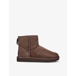  Ugg Classic Mini II logo-patch suede and shearling ankle boots