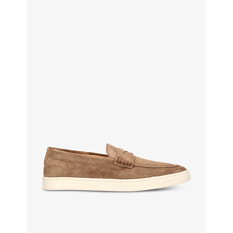 Brunello Cucinelli Hybrid penny-detail suede loafers