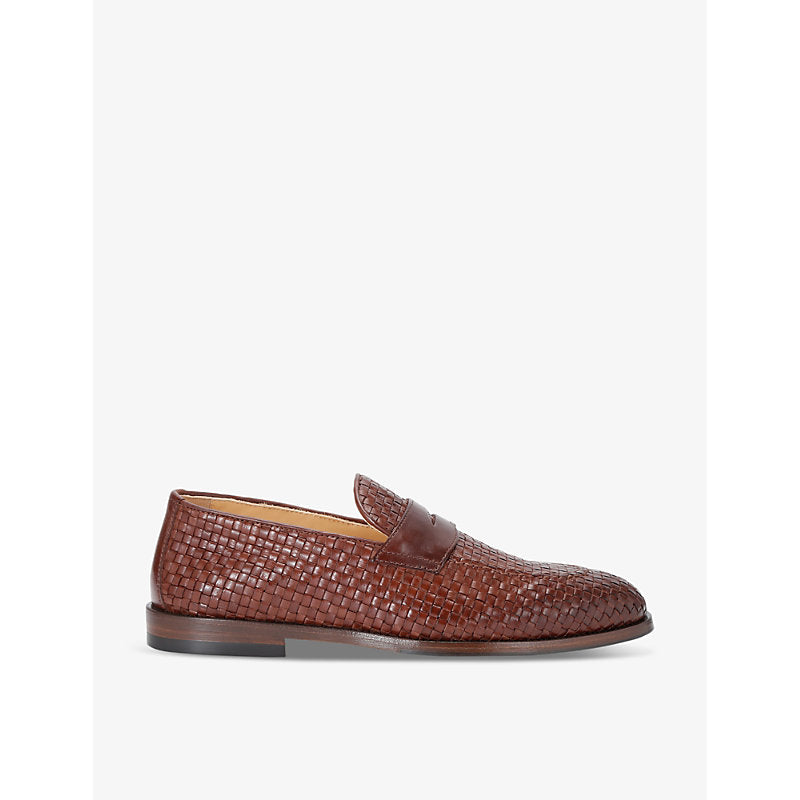 Brunello Cucinelli Classic woven leather penny loafers | Brunello Cucinelli