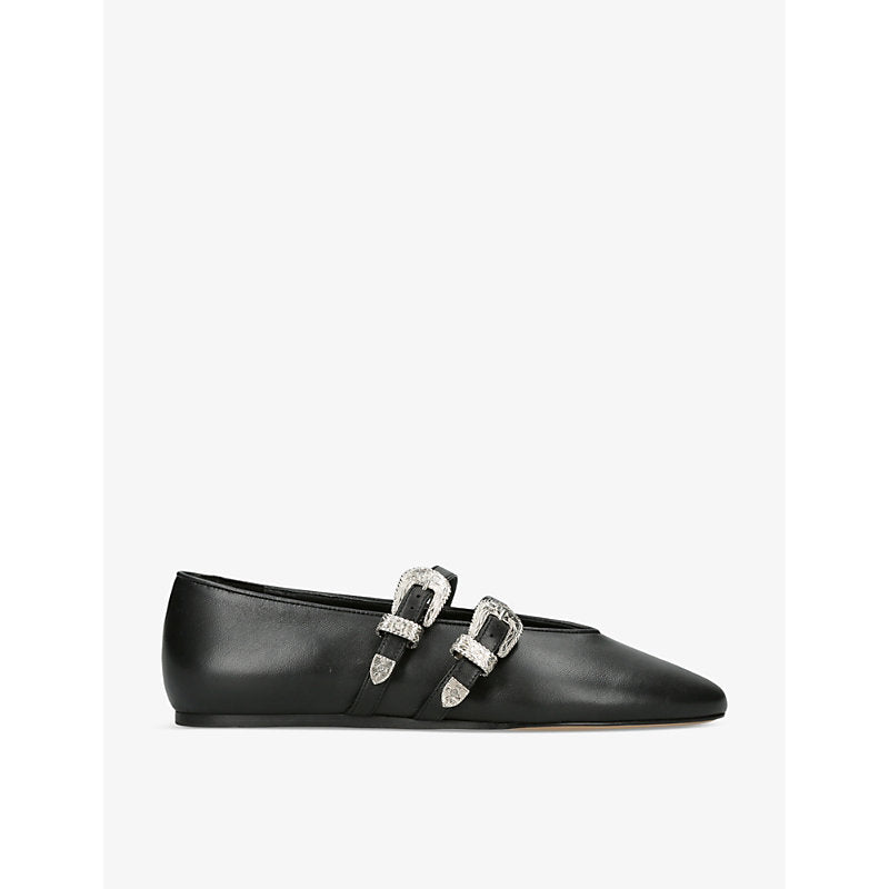  Le Monde Beryl Claudia double-strap leather flats