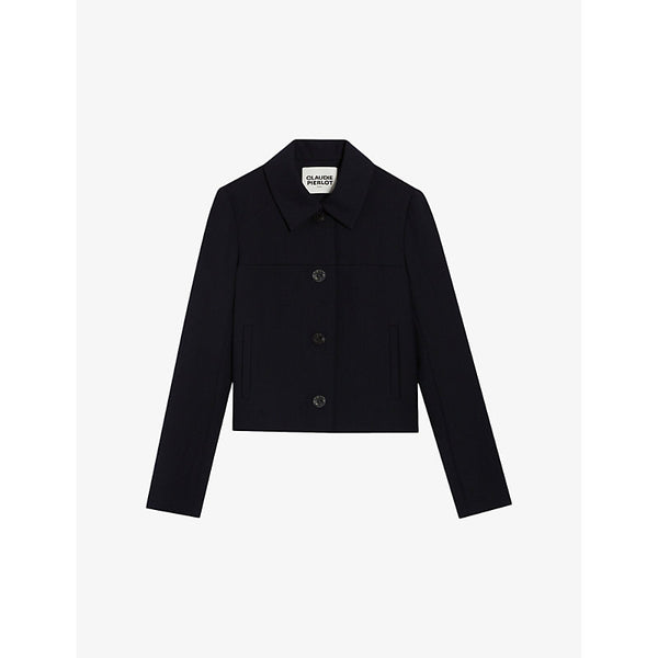 Claudie Pierlot Volcan cropped wool-blend coat