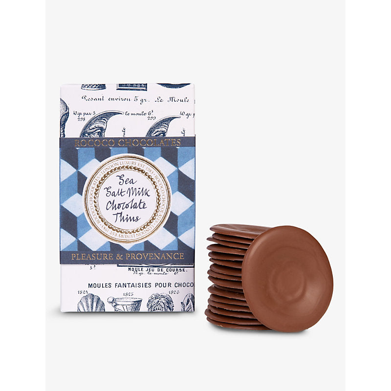 Rococo Sea salt milk chocolate thins 150g