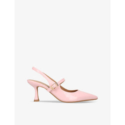 Kg Kurt Geiger Alina logo-buckle patent faux-leather heeled courts | KG KURT GEIGER