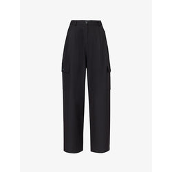  Frankie Shop Maesa straight-leg high-rise stretch-woven trousers