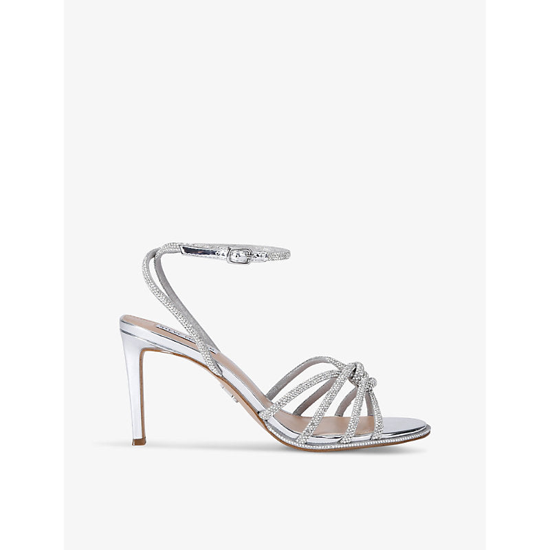 Steve Madden Kailyn-R rhinestone-embellished faux-leather heeled sandals