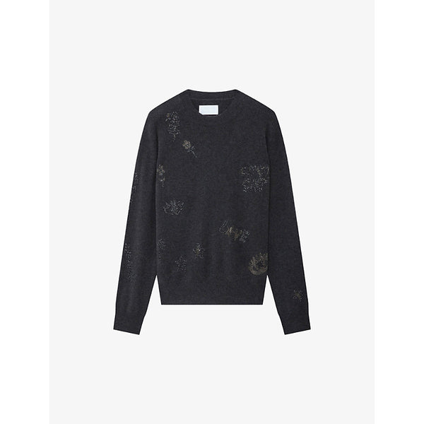  Zadig&Voltaire Pravis crystal-embellished cashmere jumper