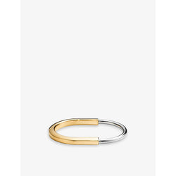 Tiffany & Co Lock 18ct yellow and white-gold bangle bracelet | TIFFANY & CO