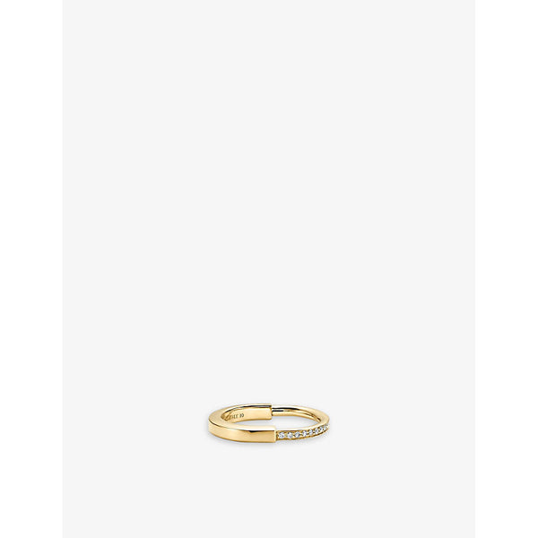 Tiffany & Co Lock 18ct yellow-gold and 0.17ct diamond ring